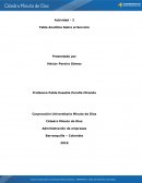 Administración de empresas. Actividad - 2 Tabla Analítica Sobre el Servicio