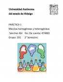 Mezclas homogeneas y heterogeneas