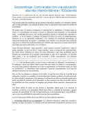 Resumen de la conferencia del Lic. En Derecho Ramón Barrera sobre “Sorprendizaje: Como acabar con una educación aburrida” a través del Foro TEDxSevilla