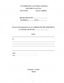 Proyecto de Investigación Previo ALA APROBACION DEL SEMESTRE EN LA MATERIA DE METODO