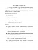 ¿QUÉ ES UN TRABAJO DE EQUIPO?