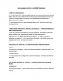 MANUAL DE ARCHIVO Y CORRESPONDENCIA
