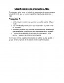 Clasificacion de inventario Abc
