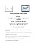 Actividad 1 Conceptos de investigación de operaciones