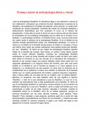 Ensayo sobre la antropología ética y moral