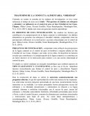 TRASTORNO DE LA CONDUCTA ALIMENTARIA, “OBESIDAD”