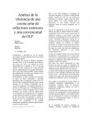 Análisis de la eficiencia de una cocina solar de reflectores exteriores y una convencional de GLP