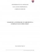 “ANALISIS DE LA ECONOMIA DEL ECUADOR FRENTE LA PANDEMIA EN LOS ULTIMOS 3 MESES”