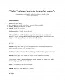 La importancia de lavarse las manos