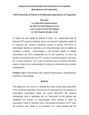 Analisis de la Productividad Manufacturera de la Provincia de Tungurahua