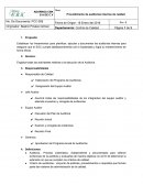 Procedimiento para calidad