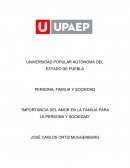 Importancia del amor en la familia para la persona y sociedad