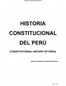 HISTORIA CONSTITUCIONAL DEL PERÚ