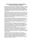 El impacto del español en las Lenguas Indígenas durante la Conquista y la Colonia
