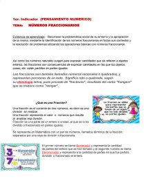 AUTORREGULACIÓN DEL APRENDIZAJE. NÚMEROS FRACCIONARIOS. Página 1