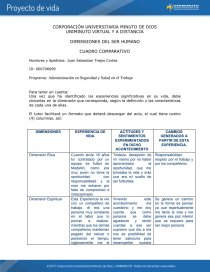 DIMENSIONES DEL SER HUMANO. CUADRO COMPARATIVO. Página 1