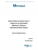 GUÍA DE PRÁCTICA CLÍNICA PARA EL MANEJO DE LOS TRASTORNOS MINERALES Y ÓSEOS EN ENFERMEDAD RENAL CRÓNICA