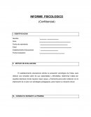 Informe psicológico tipo