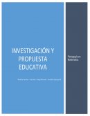 Investigación y propuesta educativa escolar