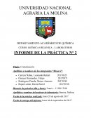 INFORME DE LA PRÁCTICA N° 2. CRISTALIZACION