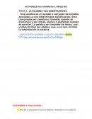 LA PALABRA Y SUS CONSTITUYENTES