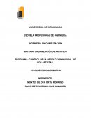 CONTROL DE LA PRODUCCIÓN MUSICAL DE LOS ARTISTAS