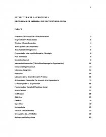 PROGRAMA DE INTEGRAL DE PSICOESTIMULACION. Página 1