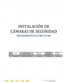 INSTALACIÓN CÁMARAS DE SEGURIDAD