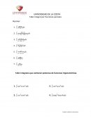 Taller integral por fracciones parciales