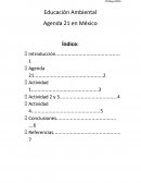 Educación Ambiental. Agenda 21 en México