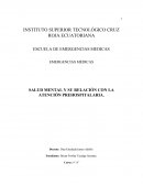 SALUD MENTAL Y SU RELACIÓN CON LA ATENCIÓN PREHOSPITALARIA
