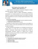 Taller Programa y Plan de auditoría - AA2 EMPRESA: PROSOL SERVICIOS C.A