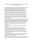 La importancia de la comunicacion organizacional en las empresas