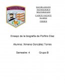 Ensayo de la biografía de Porfirio Díaz