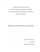 Aportes de la constitución a la educación en Venezuela