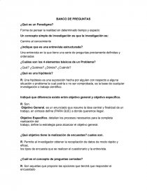 Banco de preguntas. ¿Qué es un Paradigma?. Página 1