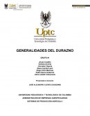 GENERALIDADES DEL DURAZNO