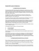 Control del costo de alimentos