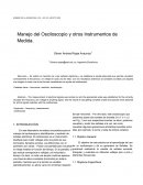 Manejo del Osciloscopio y otros Instrumentos de Medida