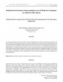 RELACIÓN ENTRE LOS FACTORES ECONÓMICOS Y SOCIALES EN EL TRANSPORTE