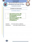 INFORME DE SEMINARIOS. ECONOMÍA PÚBLICA