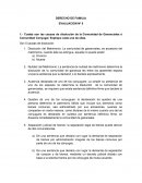 DERECHO DE FAMILIA EVALUACION Nº 5