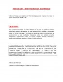 Manual del Taller Planeación Estratégica