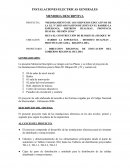 INSTALACIONES ELECTRICAS GENERALES