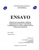 Relación entre aprendizaje y didáctica