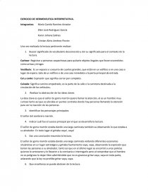 EJERCICIO DE HERMENEUTICA INTERPRETATIVA. Página 1