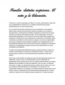 Familia: distintas acepciones. El niño y la Educación