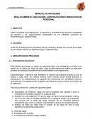 MANUAL DE PROCESOS RECLUTAMIENTO, SELECCIÓN, CONTRATACION E INDUCCION DE PERSONAL