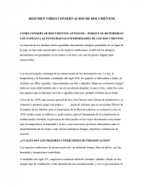 CONSERVACION DE DOCUMENTOS. Página 1