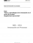 Retos y aprendizajes de la innovación en el sector de la salud: Hospital Sant Joan de Déu